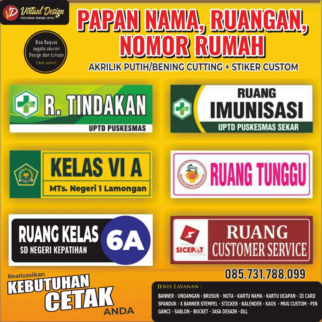 

PAPAN AKRILIK || PAPAN NAMA || CETAK TERCEPAT