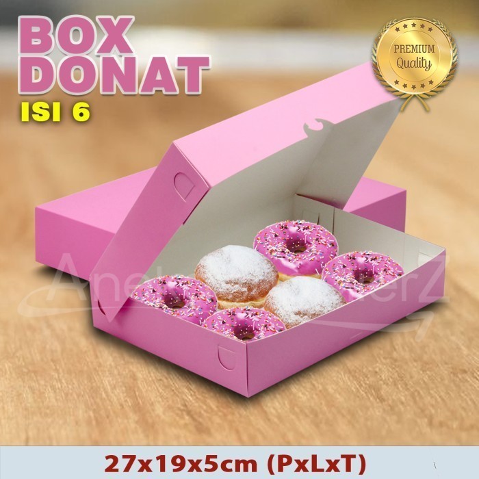 

Box Donat - Kotak Donat - Dus Donat isi 6 PINK | DP6-B (30pcs)