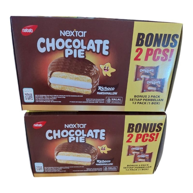 

Nabati Nextar Chocolate Pie 12 Pcs Bonus 2 Pcs