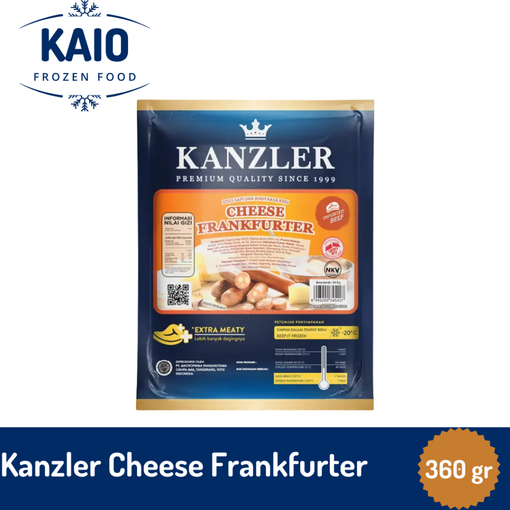 

Kanzler Cheese Frankfurter 360 gr