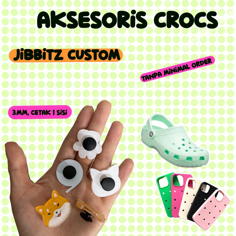 Jibbitz Crocs Custom Akrilik / Aksesoris Jibbitz 3D / Jibbitz Hiasan/ Sendal Jibbitz
