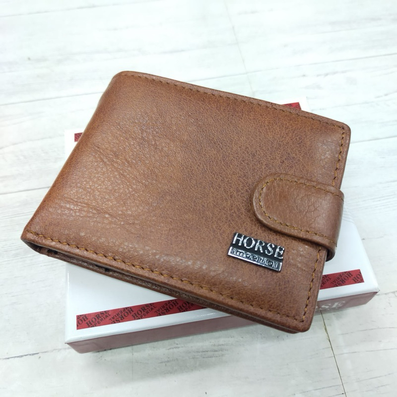 Dompet pria bahan kulit premium imperial horse asli original/Dompet Imperial Mini Kancing 021