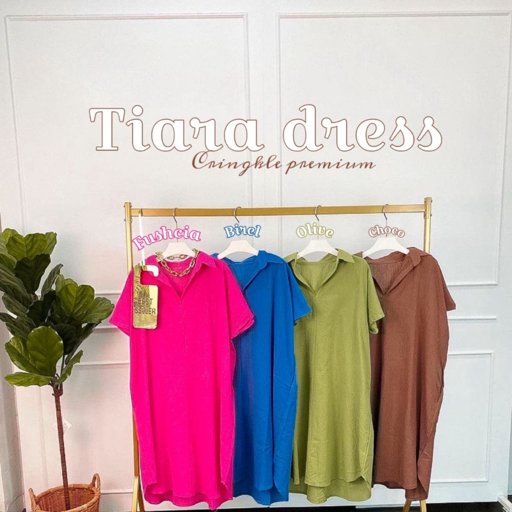 Tiara Dress/Dress Tiara New/Dress Simpel Wanita/Midi Dress