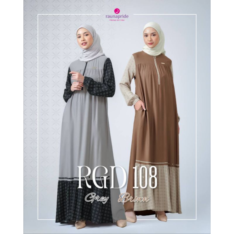Raunapride Gamis Dewasa RGD 108 | Gamis Rayon Motif | Gamis Daily Premium | Gamis Busui Adem | Gamis