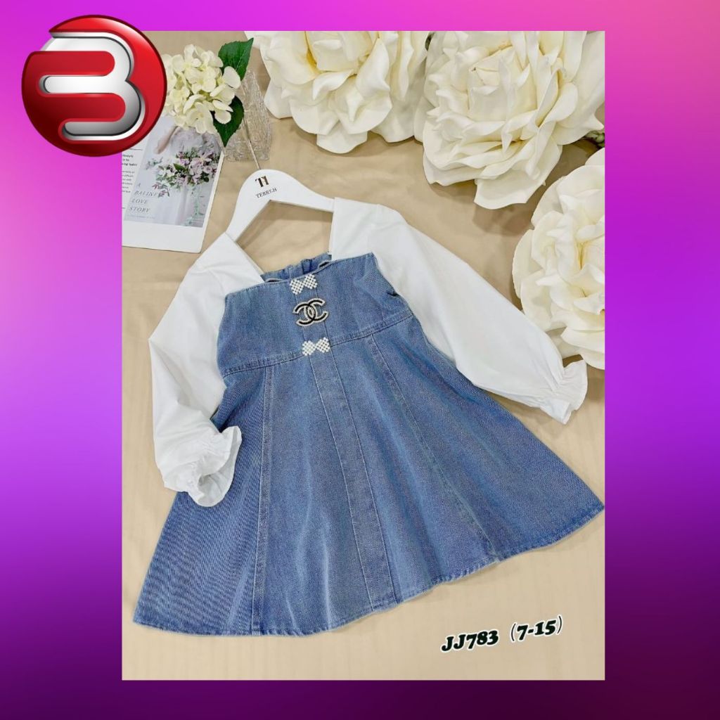 BARAKOO-DRESS KING KID ANAK PEREMPUAN IMPORT PREMIUM JJ-783