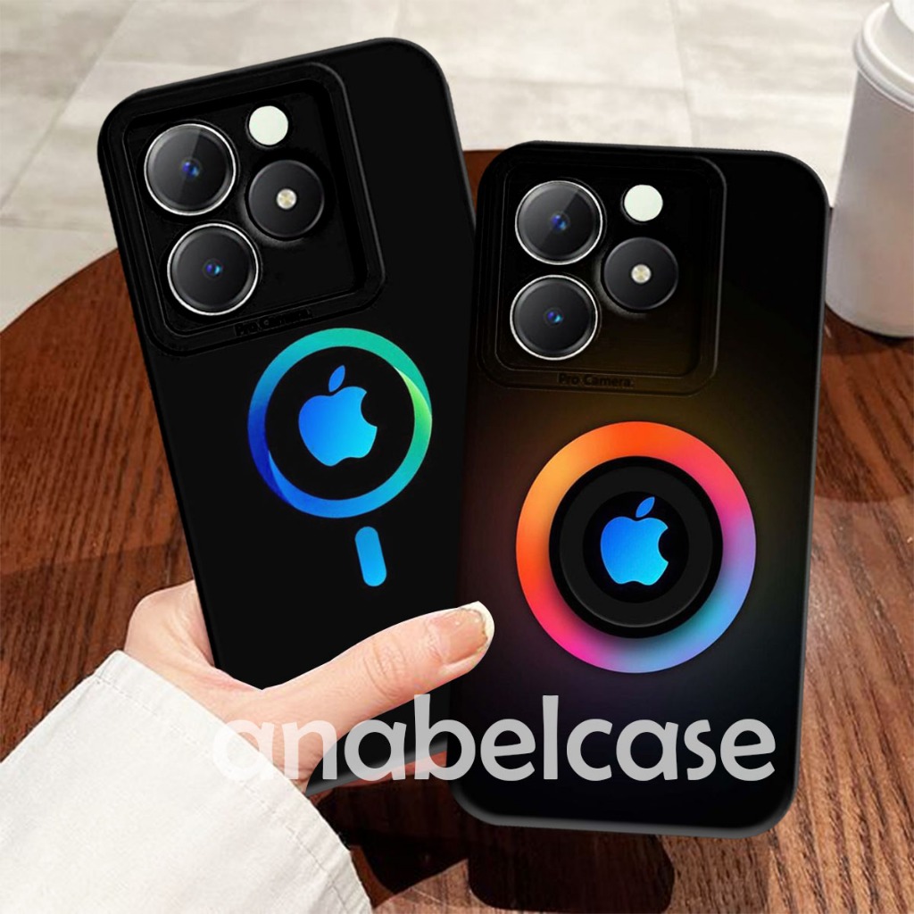 Softcase REALME C63 C51S C65 C67 C61 C35 C31 C33 C21 C21Y C25Y C30 TERBARU Motif Logo Apel - Case Un
