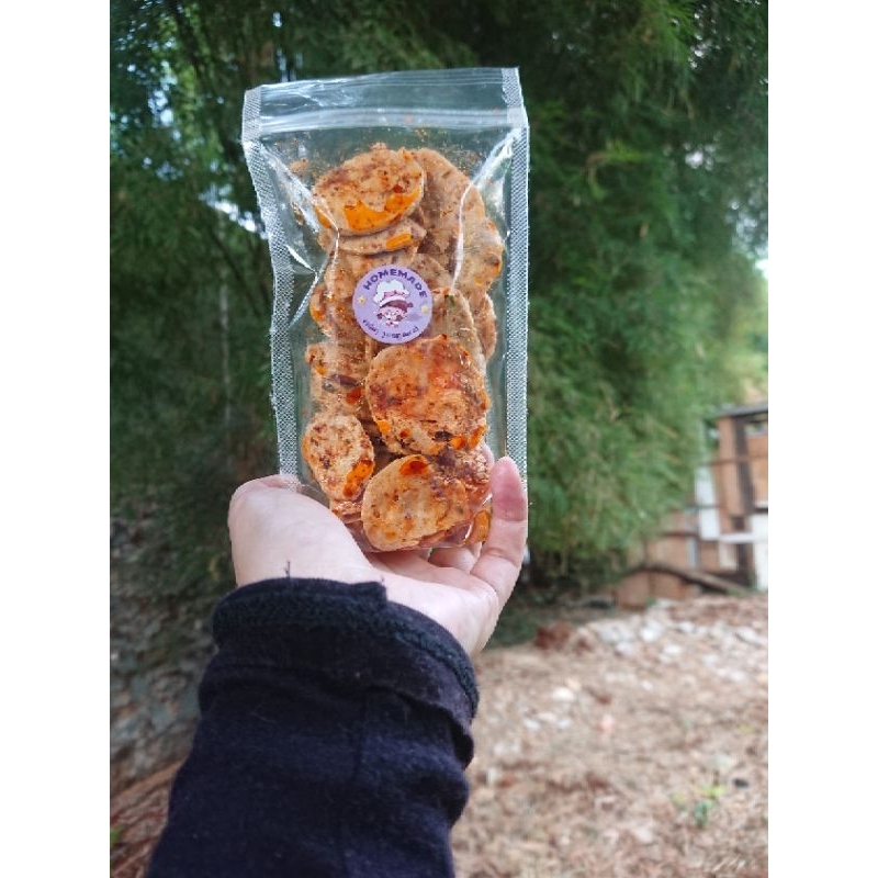 

Basreng daun jeruk/Basreng koin/Keripik basreng/basreng slice/65 ml