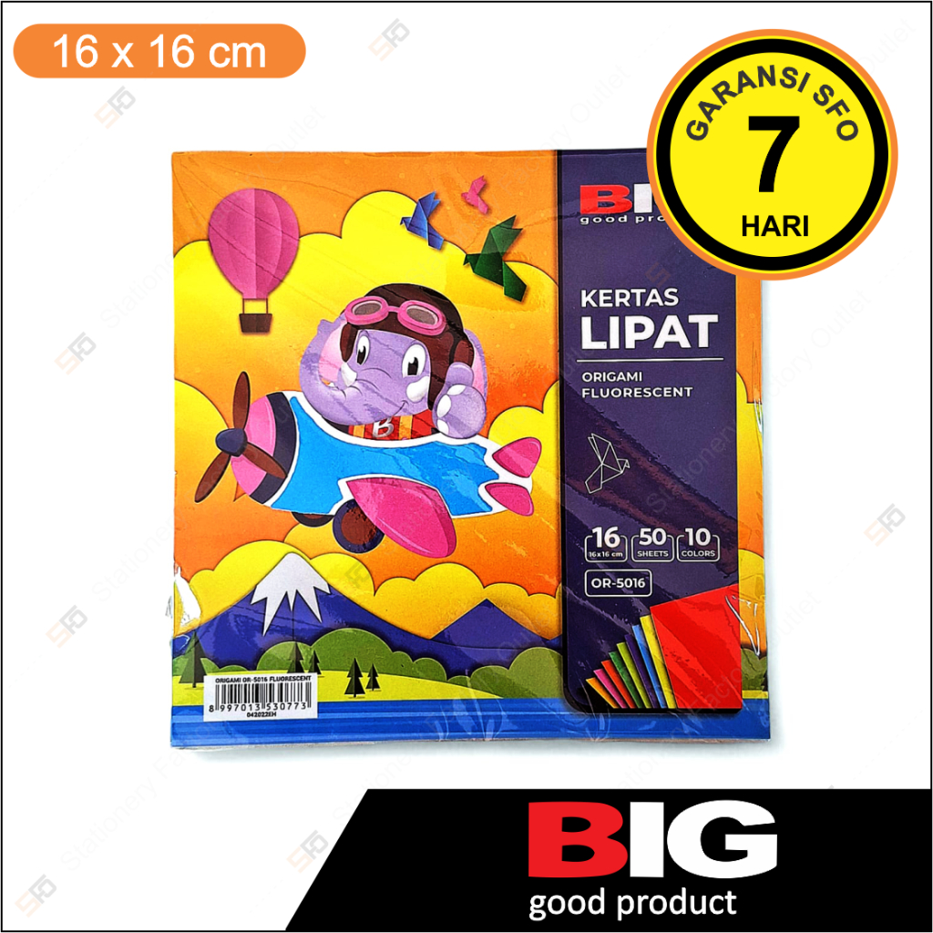 

Kertas Origami Big 16 x 16 cm - Isi 50 Lembar - SFO Semarang Official