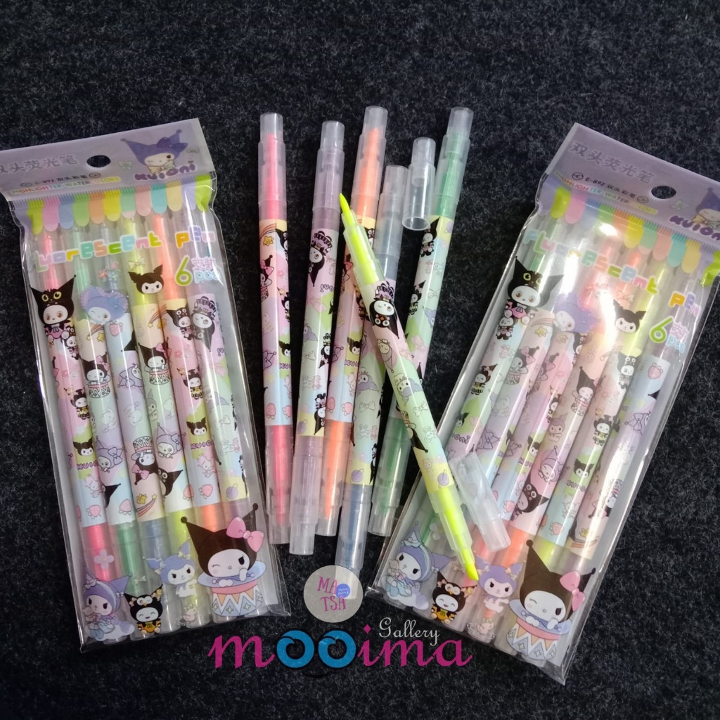 

Stabilo 2 sisi Kuromi / highlighter 2 sisi kuromi lucu
