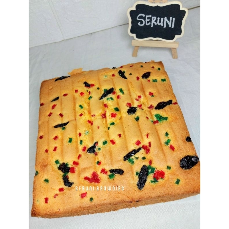 

Bolu Fruit Cake Sukade panggang lembut 18x18cm