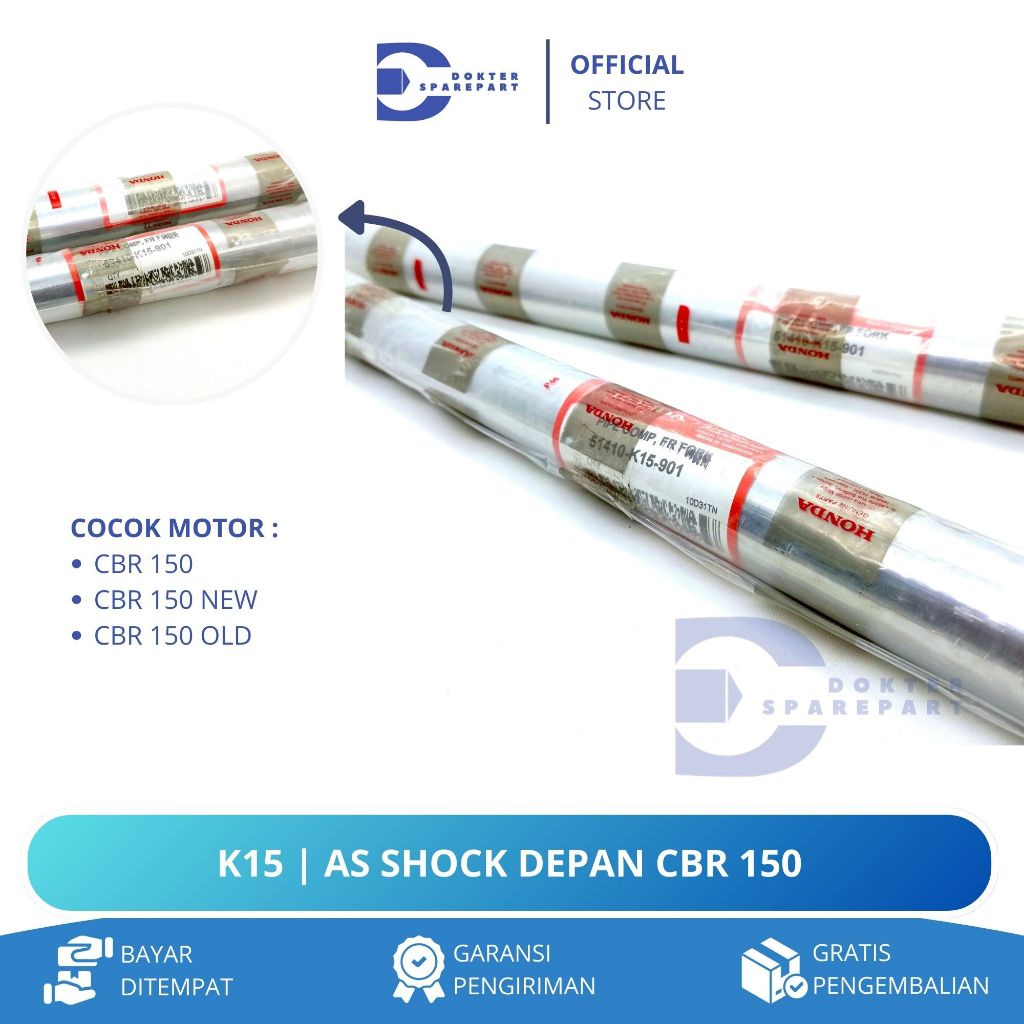 K15 AS SHOCK DEPAN CBR 150 / CBR 150 NEW / CBR 150 OLD / CBR 150R / SHOCKBREAKER / SHOCK / SKOK