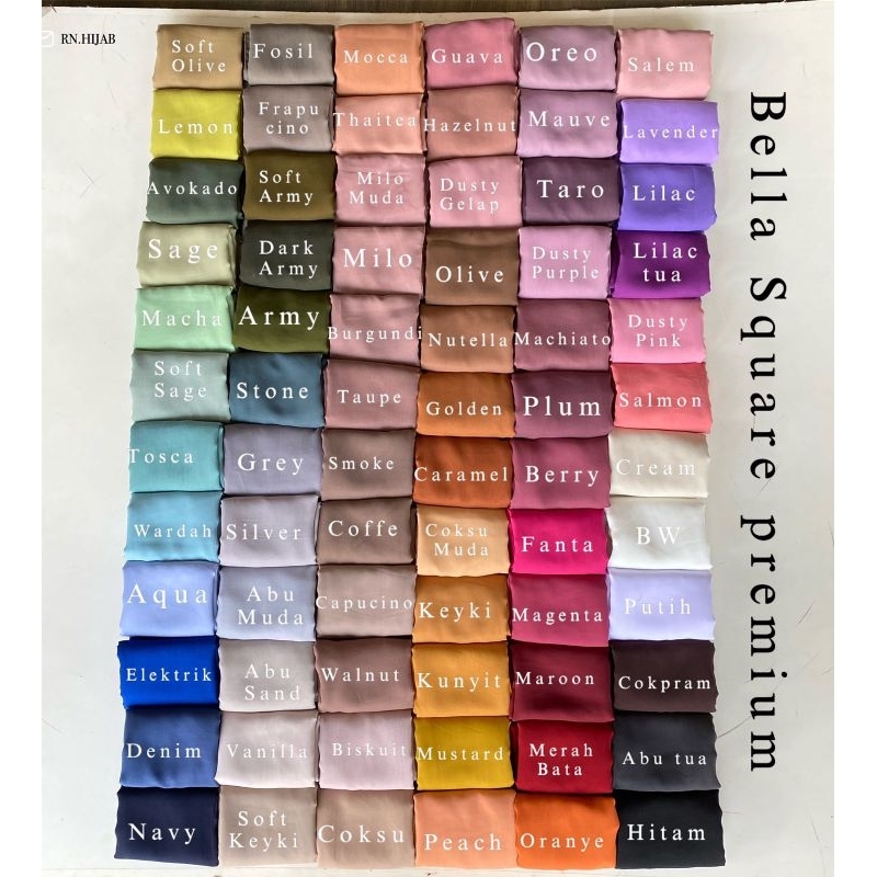 Rn hijab Bella Square Premium Nyaman dipakai