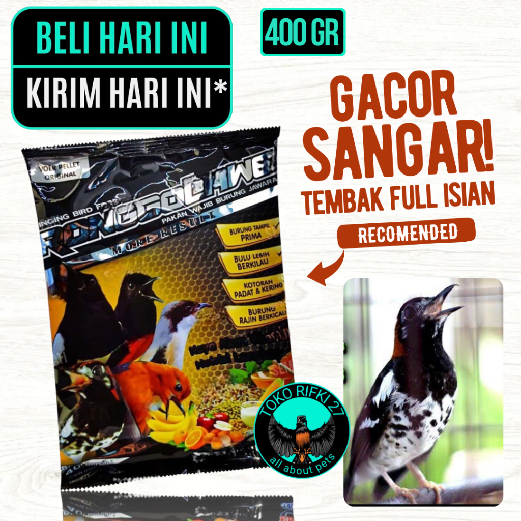 ￼PAKAN MAKANAN HARIAN BURUNG MURAI KACER PLECI CIBLEK VOER PELLET ORIGINAL RONGGOLAWE EBOD JAYA