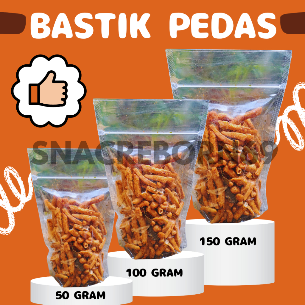 

[KEMASAN EKONOMIS] Basreng Stik Pedas Daun Jeruk 100 gram Termurah Terenak