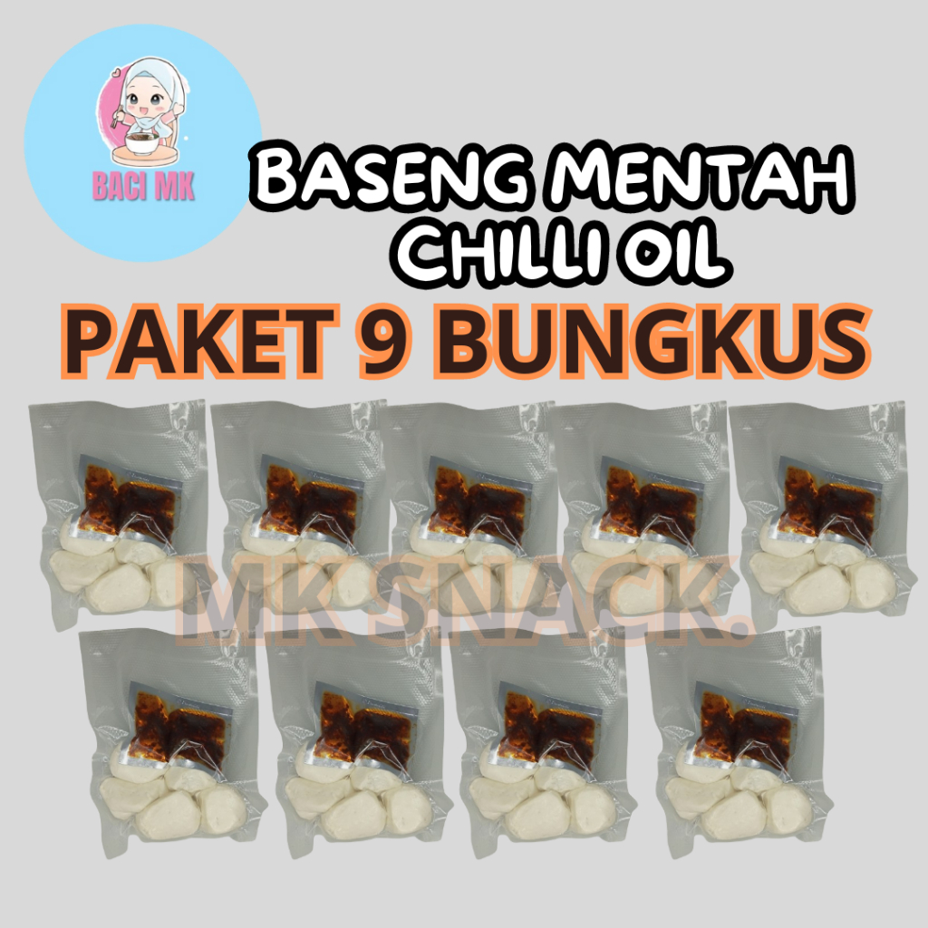 

MK SNACK BASRENG CHILLI OIL PAKET 9 BUNGKUS GRATIS CHILLI OIL PEDAS GURIH NIKAT