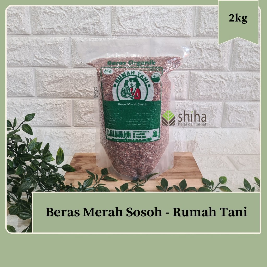 

Beras Organik Merah Sosoh Rumah Tani 2 kg | Warung Shiha