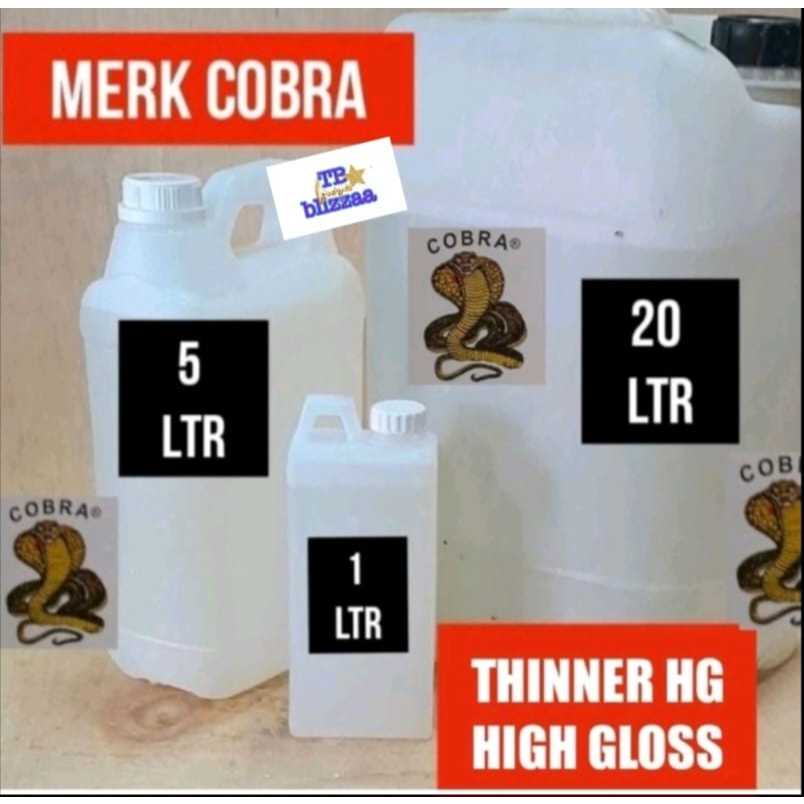 Thinner HG Cobra 1L Thinner HG Cobra 5L Tiner High Gloss 1ltr Tiner High Gloss 5ltr Thiner HG Cobra