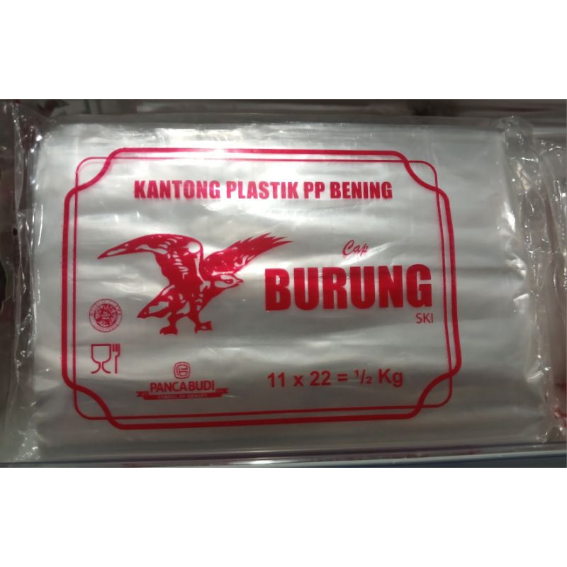 Kantong plastik PP Bening 11x22 / 0.5kg