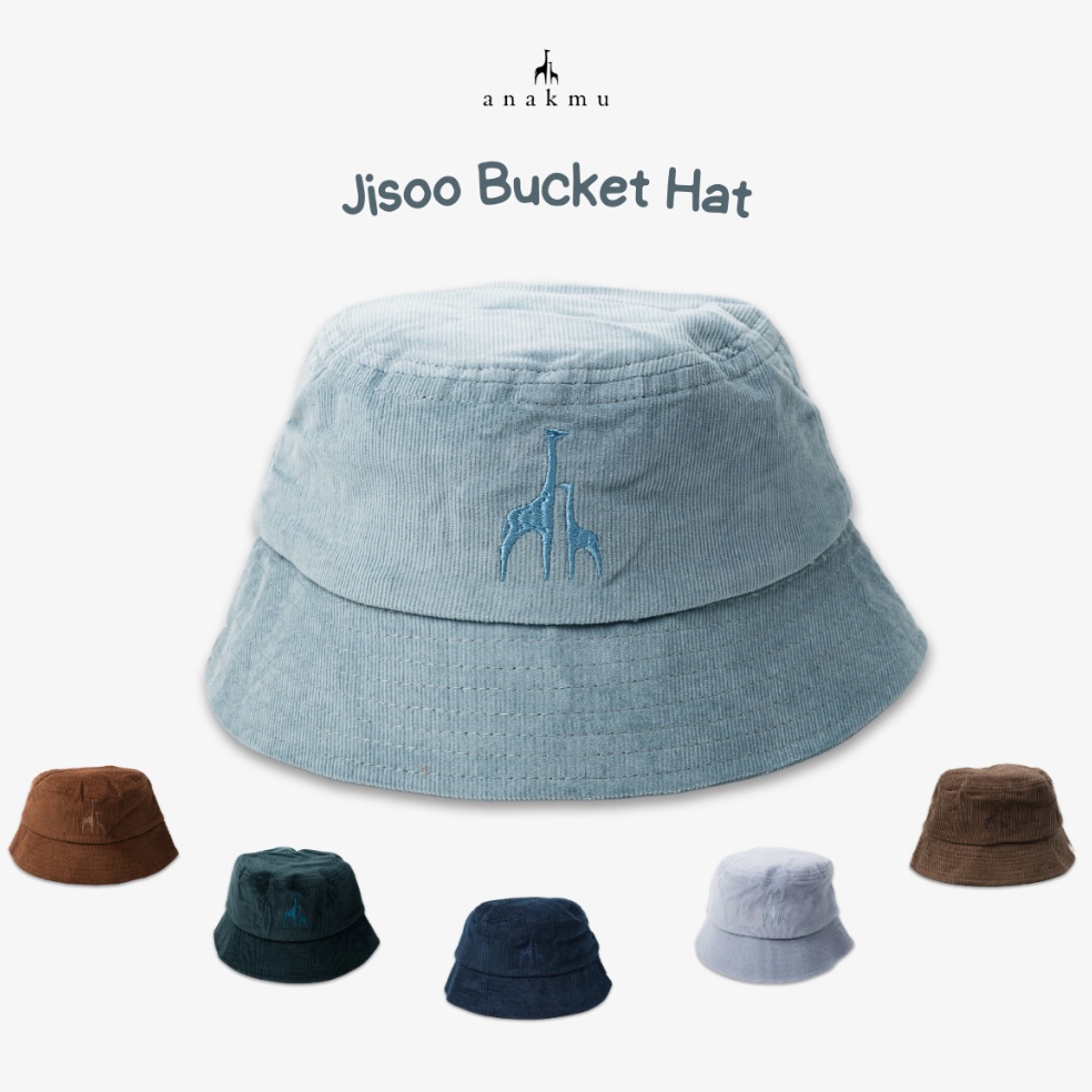 KODE H68L Anakmu  Jisoo Topi Bucket Hat Anak Katun Corduroy Premium