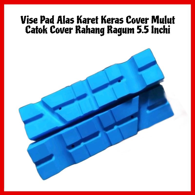 Vise Pad Alas Karet Keras Cover Mulut Catok Cover Rahang Ragum 5.5 Inchi