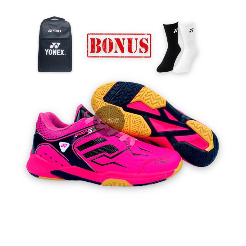 Sepatu Badminton Wanita Yonex Akayu 5  Sepatu Butangkis Yonex Akayu 5 Anak karet Terlaris Sepatu Bad