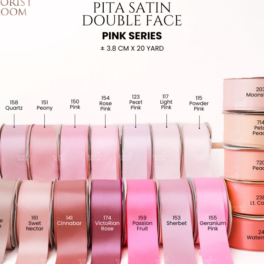 

Price Pita Satin Double Face 38cm x 2yard Satin Ribbon