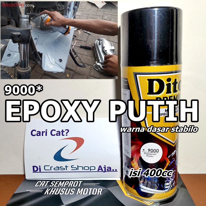 

KODE T3U3 Cat Pilox Diton Premium FLUORESCENT PRIMER 9 4cc warna EPOXY PUTIH stabilo surfacer epoksi