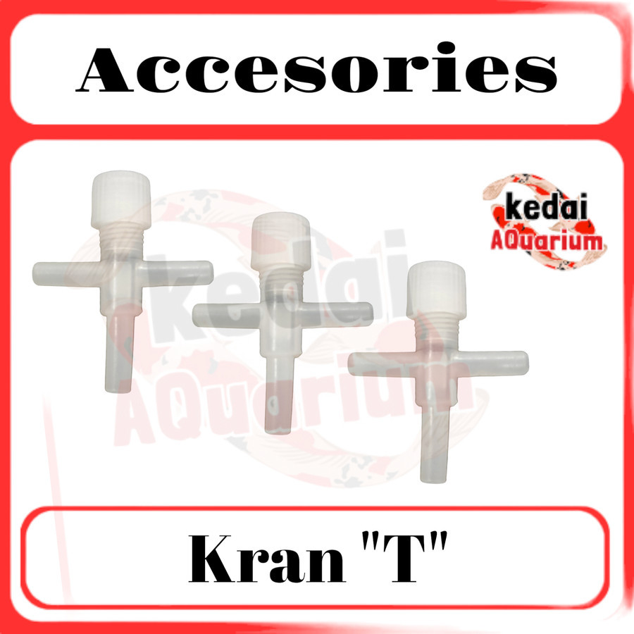 Kran Model T Keran Udara Aerator Aquarium Aquascape / Kran 2 Flow