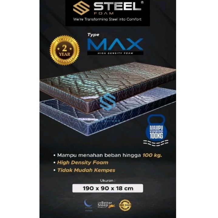 Tilam Busa Merk Steel Foam Type Max Ukuran 3 Kaki