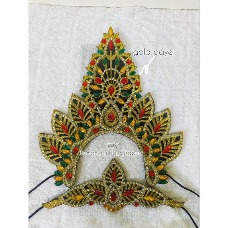 Bordir siger Mahkota murah / mahokota daun / aksesoris tari