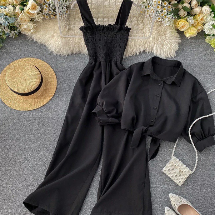 Hot Setelan Jumpsuit Wanita Terbaru Korean Style  SET LIRANG