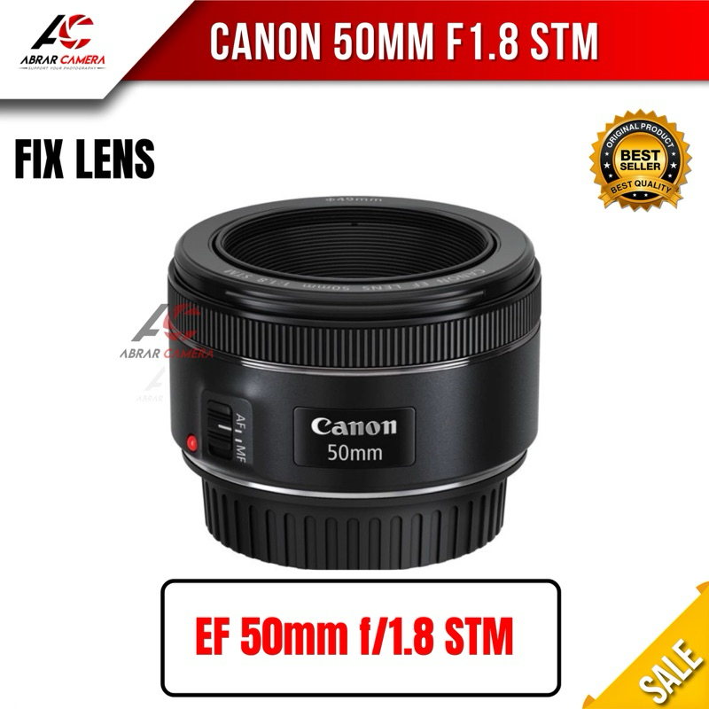 Lensa Canon EF 50mm F1.8 STM - Lensa Fix Bokeh Canon NEW / BARU