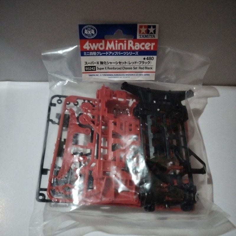 Tamiya 95242 super x reinforced chasis set (red/ black)