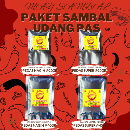 

PAKET ANEKA SAMBAL UDANG KERING 4 Pcs, 120 gr