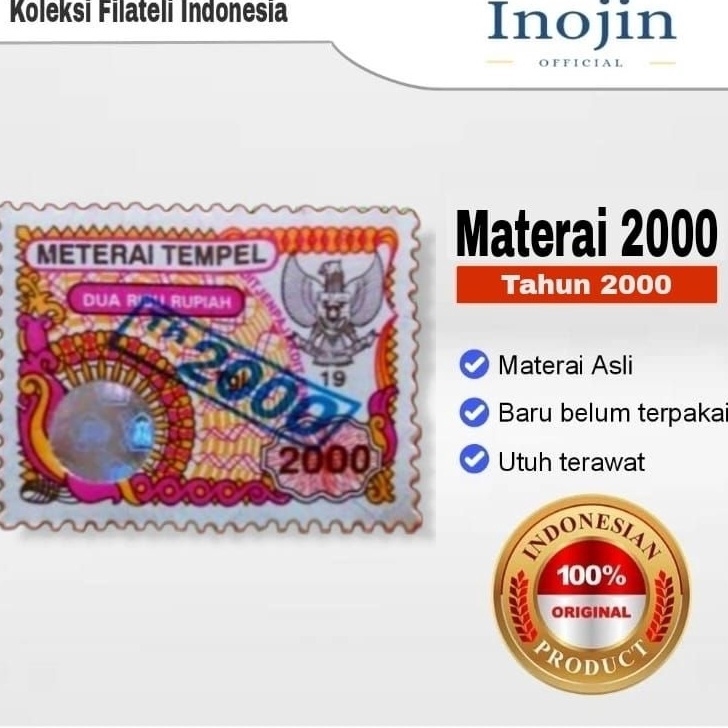 

Super Materai 2 Rupiah Tahun 2 Perangko Matrai Tempel Lama Asli Original