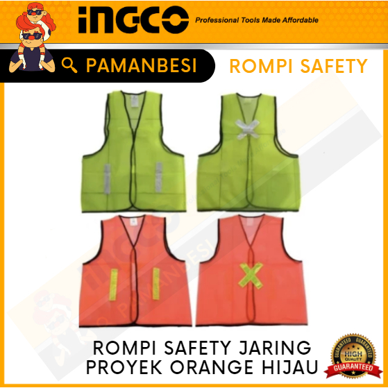 Rompi Safety jaring Proyek Murah ROMPI JARING PROYEK/ ROMPI SAFETY - Hijau