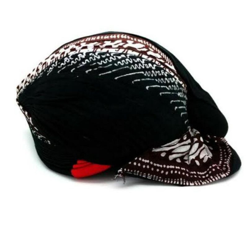 blangkon jogja lipat motif lereng putih halus#topi jawa#songkok jawa#topi batik