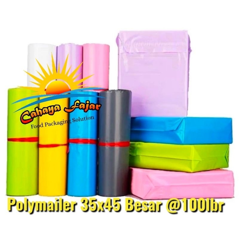 

[PER 100 LEMBAR] POLYMAILER BESAR PLASTIK PACKING ONLINE 35X45