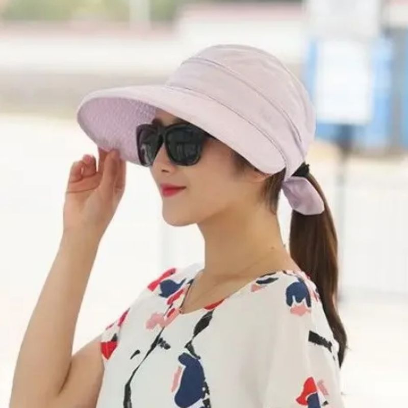 Topi Wanita Topi Olahraga Topi Golf Topi Pantai Anti UV Pink Muda