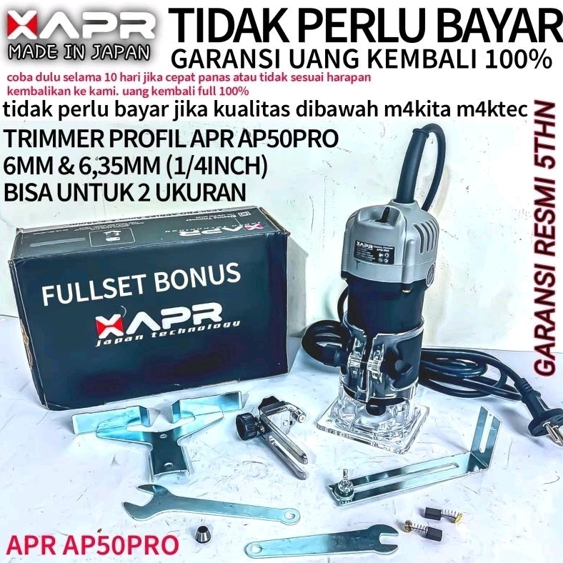 Mesin Profil kayu Router Trimmer Kayu lisensi japan Technology Garansi Resmi