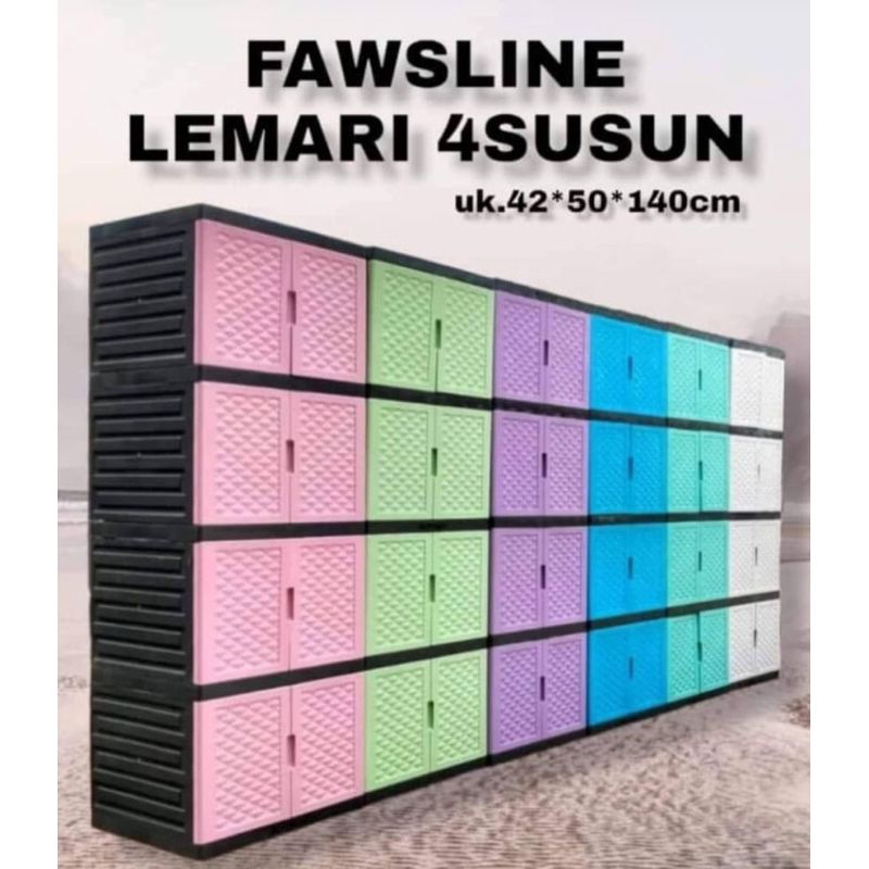Lemari Fawsline 4 Susun 2 Pintu