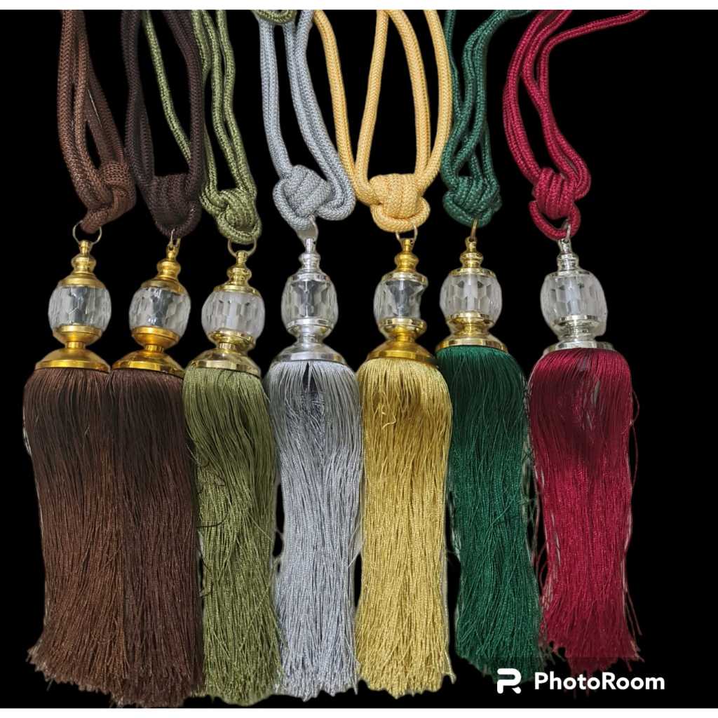 tasel kristal tali gorden mewah rumbai