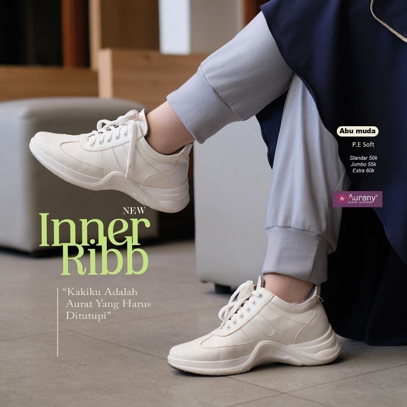 Celana Inner RIBB Legging dalaman Gamis AURANY Bahan Adem