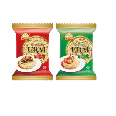 

Mie Telur Urai Merah dan Pipih Hijau 140 gram isi 2 bungkus