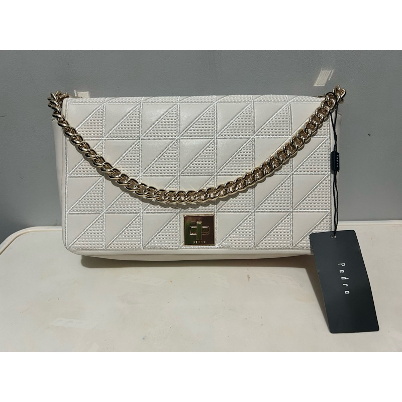 TAS PEDRO WHITE - PEDRO CELESTE Shoulder Bag - SLINGBAG PEDRO