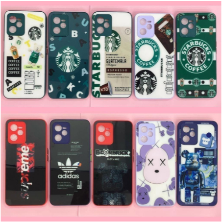 Case Vivo V20 / V21E / V23 / V25 / V25 Pro Corak Kaca Abstrak + Casing Pelindung Camera