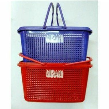 KERANJANG BELANJA PLASTIK MIRANI TAS BELANJA KERANJANG SAYUR KERANJANG BUAH BARANG KUAT DAN KOKOH