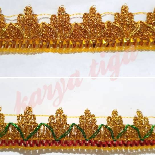 

KI3 Renda Emas Mahkota 166 17 Yard Lebar 25 cm