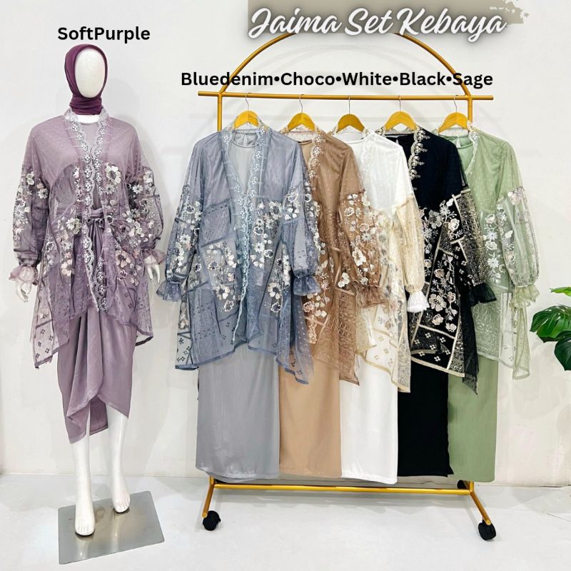 [ORI] JAMIA ONE SET KEBAYA LD 116/ONE SET SKIRT ROK LILIT BRUKAT TILLE KONDANGAN PESTA