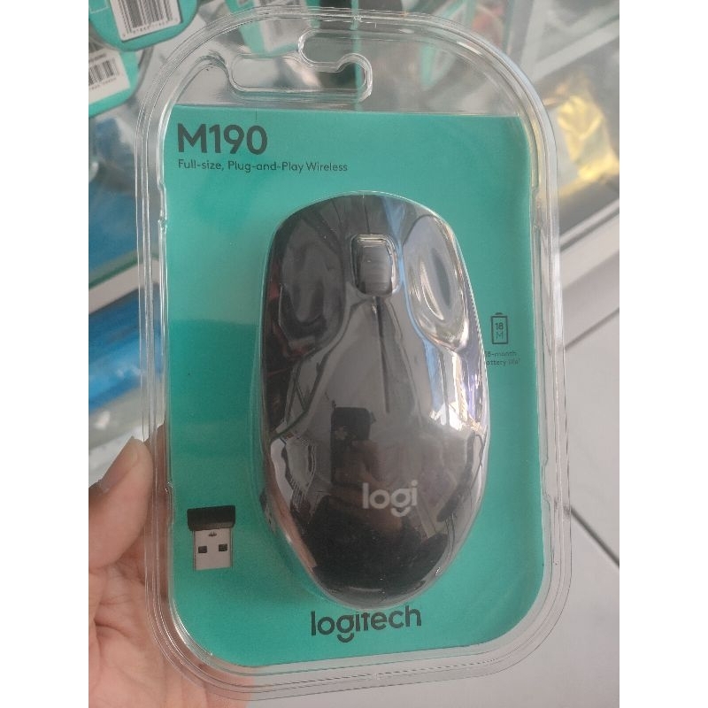 Mouse wireless Logitech M190 original murah bergaransi resmi terdaftar